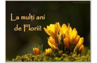 La mulți ani celor ce poartă nume de floare!